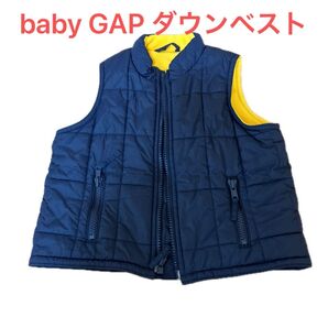 baby GAPダウンベスト 紺色×黄色