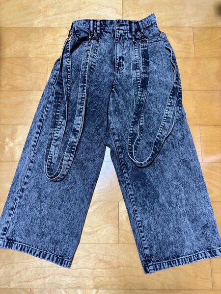 【cussil/クシル】ルーズシルエットダブルサスペンダーワイドパンツ