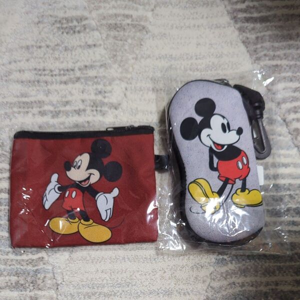 ミッキーマウス ミニポーチ&ソフトグラスケース ディズニー