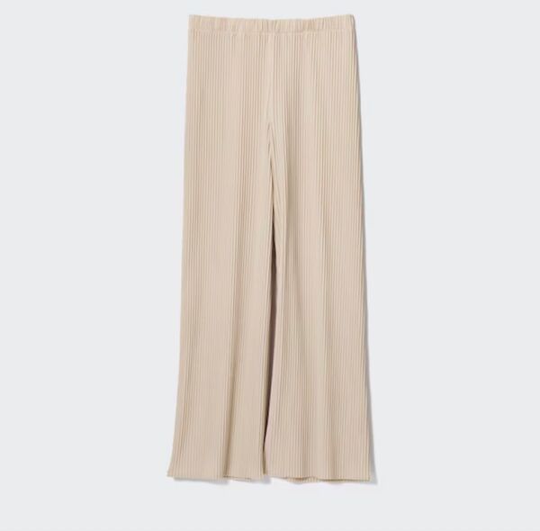UNIQLO プリーツストレートパンツ(丈長め69.5cm)Lサイズ 試着のみ