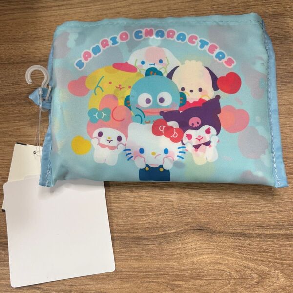 サンリオキャラクターズ エコバッグ シナモン ポチャッコ ポムポムプリン ハンギョドン マイメロ キティ クロミ はぴだんぶい