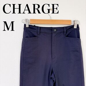 レナウン CHARGE チャージ ネイビー ストレッチ パンツ M