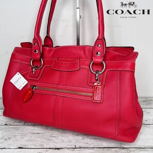 COACH コーチ レザー ハンドバッグ トートバッグ 新品タグ付き 美品