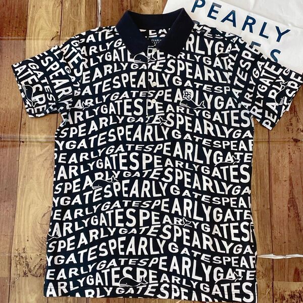 美品 パーリーゲイツ ポロシャツ 5 メンズ ロゴ PEARLYGATES 半袖