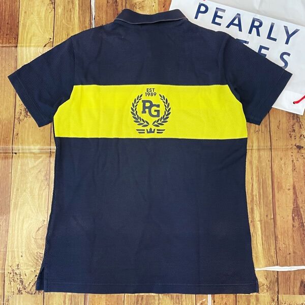 パーリーゲイツ ポロシャツ 4 メンズ Mサイズ PEARLYGATES 半袖 ゴルフ ブラック 黒