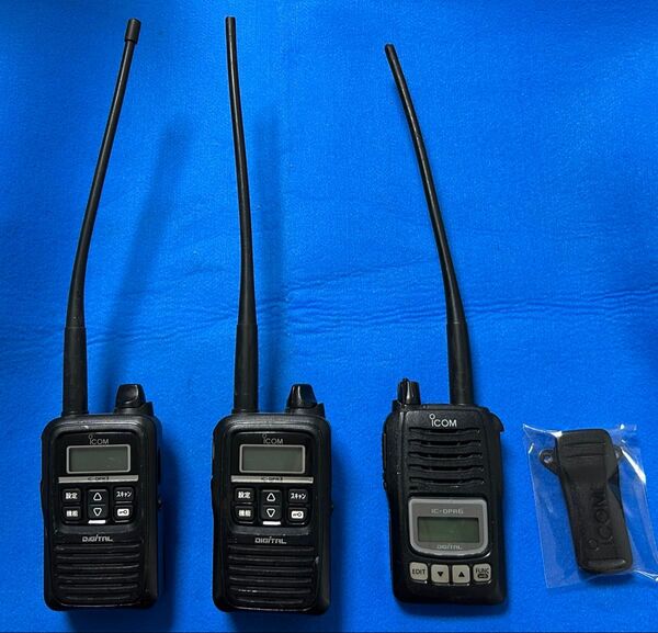 ジャンク ICOM アイコム 携帯型デジタル簡易無線機 IC-DPR3 x2台 + IC-DPR6 x1台