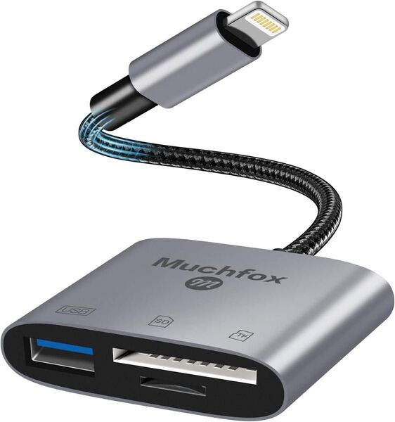 iPhone Lightning 3-in-1 SDカードリーダー