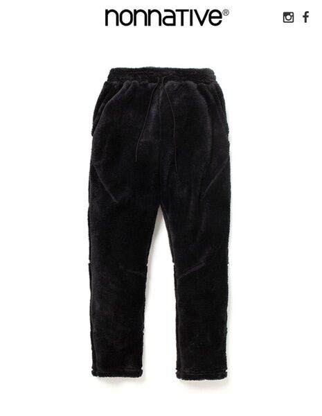 nonnative HIKER EASY PANTS POLY FLEECE HIGH LOFT POLARTEC BLACK