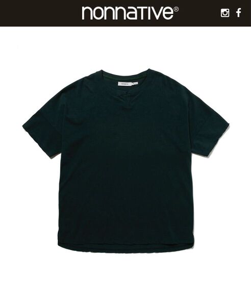nonnative CLERK S/S T-NECK TEE COTTON JERSEY GREEN