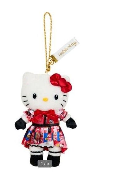 Sanrioサンリオ ハローキティ50周年マスコットホルダードレス ハローキティ展限定完売