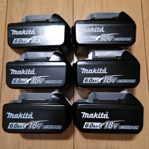 新品未使用品 6個セット マキタ BL1860B 18V makita バッテリー 純正 電動工具 リチウムイオン 正規品