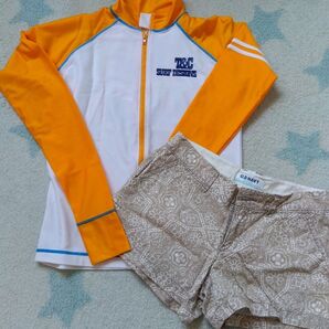 ラッシュガード長袖 L&OLD NAVY ショートパンツ