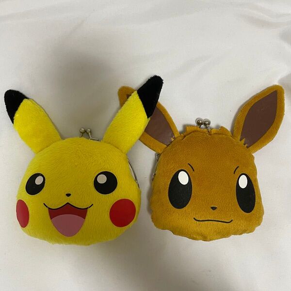 ピカチュウとイーブイ がま口 小銭入れ セット