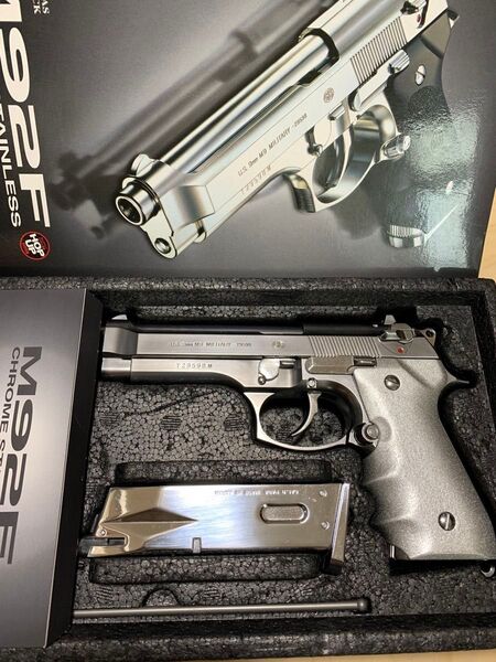 概ね美品 東京マルイM92Fクロームステンレス 固定ホープ 管5/9