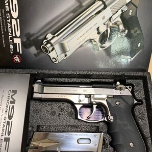 美品東京マルイM92Fクロームステンレス ガスブローバック 固定ホップ管5/91