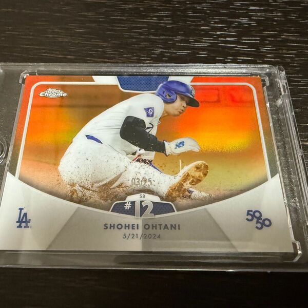 【25枚限定】TOPPS BOX 50/50 大谷翔平カード50/50 topps box Chrome SB#12