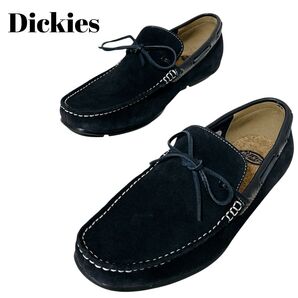 未使用級【Dickies】(25.5)デッキシューズ ドライビングシューズ スエード 黒 ブラック
