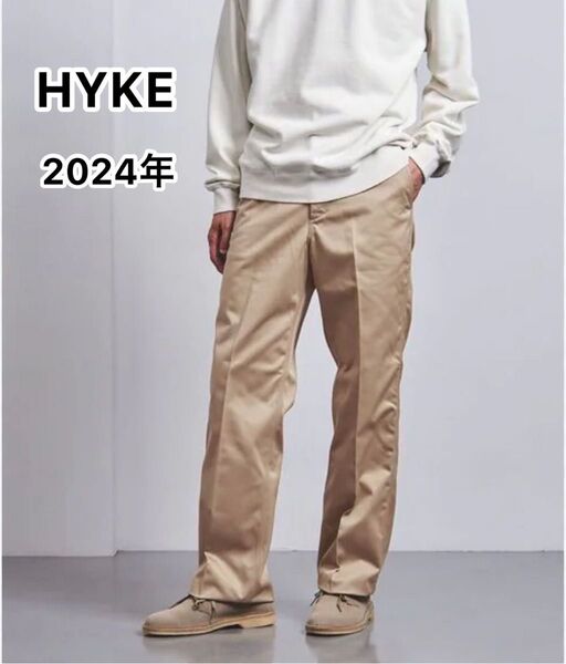 【2024年】ハイク HYKE T/C TWILL ARMY CHINOS ツイル アーミー チノパンツ センタープレス XL