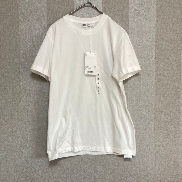 新品 タグ付き ユニクロ クルーネックT Tシャツ シンプル 無地 白