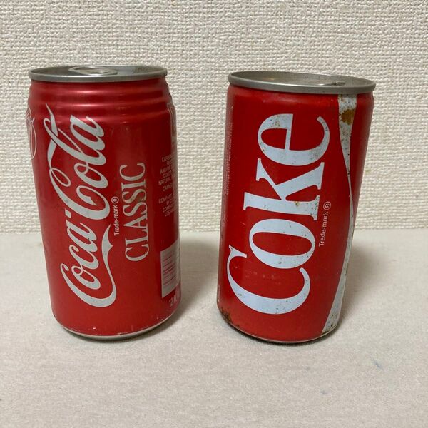 コカコーラ Coca-Cola 海外の空き缶 レトロ ヴィンテージ 2本