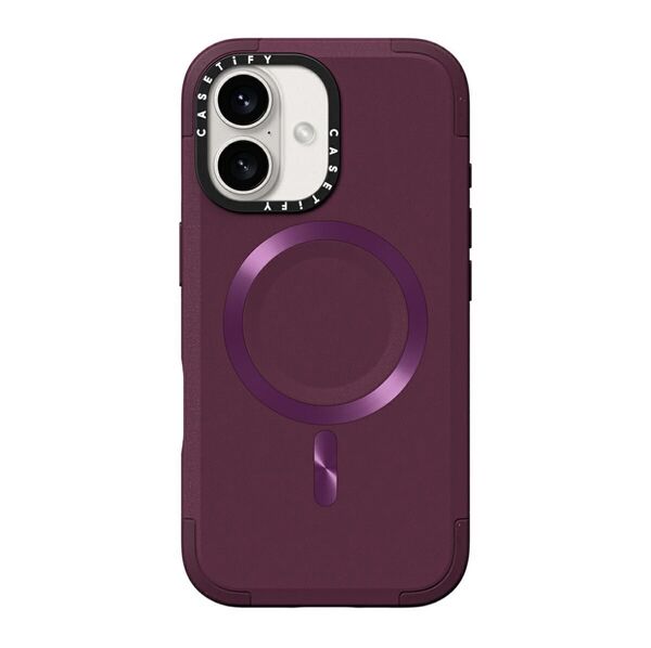 iPhone16用 CASETiFY ケースティファイ フォースケース マルベリー/ディープパープル