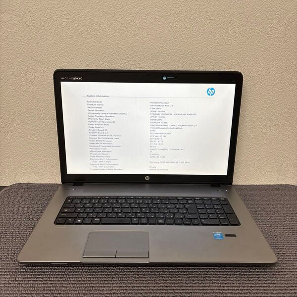 HP ProBook 470 G1 i3-4000M メモリ4GB #5855