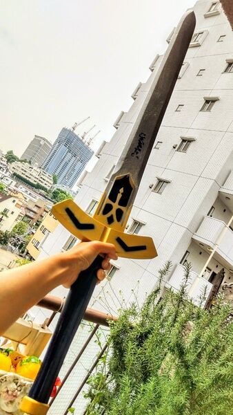 自作の剣 コスプレ小道具 エクスカリバー 木剣 約120cm