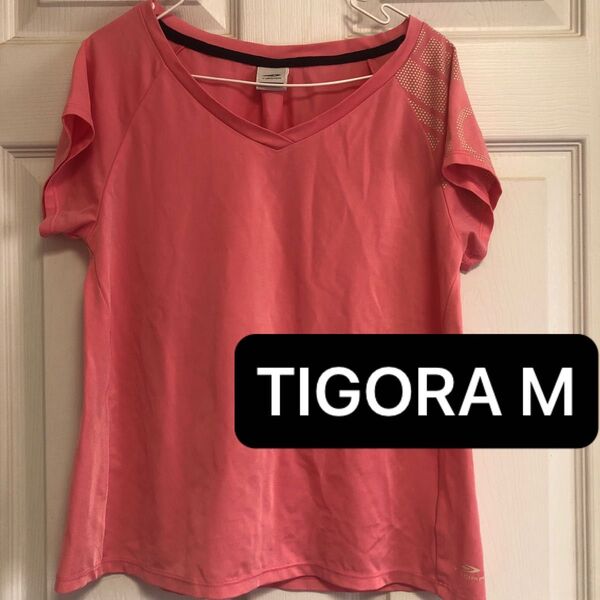 TIGORA ティゴラ レディース 半袖 Tシャツ ピンク Mサイズ スポーツtシャツ 速乾 m フレア