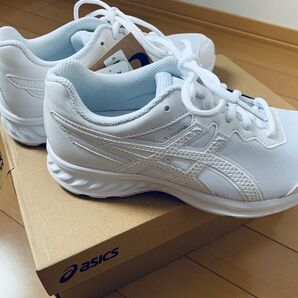 asics アシックス ランニングシューズ レーザービーム ホワイト スクールシューズ 学生 靴 24cm 新品未使用