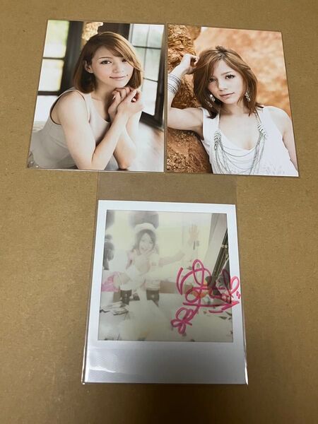 Rio 柚木ティナ 直筆サイン入りポラロイド&L判生写真2種 まとめ売り 恵比寿マスカッツ AV女優 セクシー女優