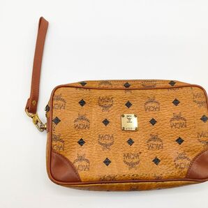 MCM セカンドバッグ クラッチバッグ キャメル 革