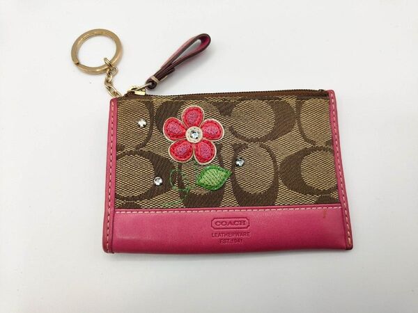 【美品】コーチ COACH シグネチャー パスケース マルチケース 小物入れ コインケース