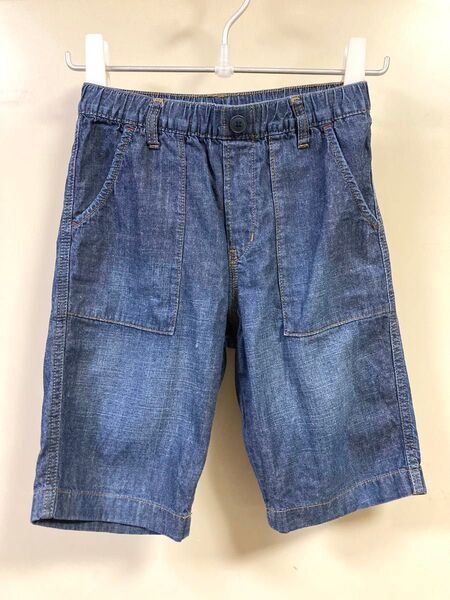 【ユニクロ】デニムハーフパンツ キッズLサイズ(140cm)