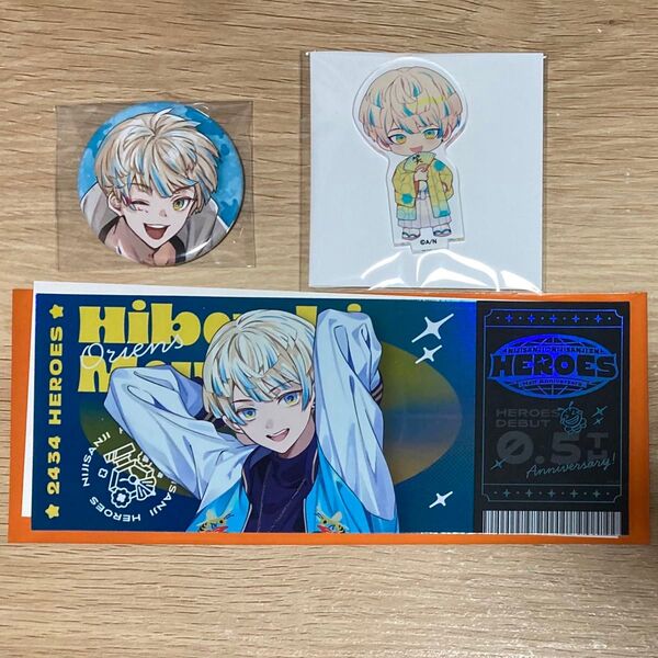 にじさんじ oriens 緋八マナ half anniversary チケット1st 缶バッジ スイパラ アクリルスタンド