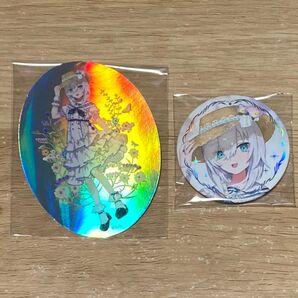 にじさんじ ART 箔押し缶バッジ ステッカー アルス・アルマル 2個セット