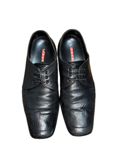 PRADA SPORT スクエアトゥ レザーシューズ