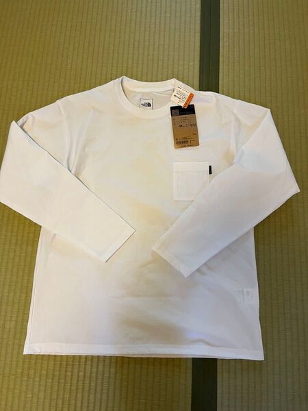 新品未使用タグ付き ノースフェイス ロングTシャツホワイト、Mサイズ、NT12260