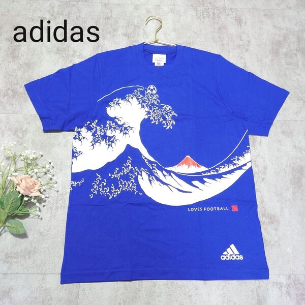 美品 希少 非売品 adidas アディダス KIRIN当選品 Tシャツ サッカー 葛飾北斎