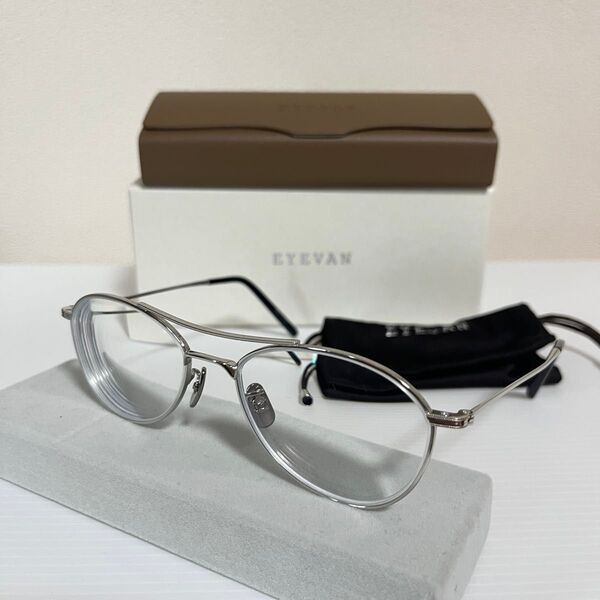 EYEVAN アイヴァン Cougar ツーブリッジ ティアドロップ シルバー