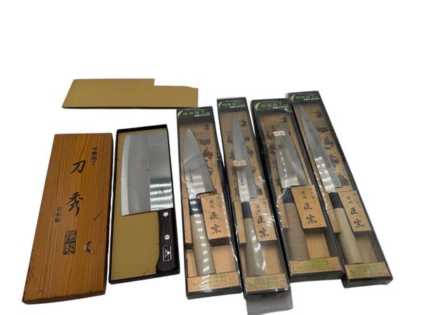 未使用品 包丁まとめ 中華包丁 出刃包丁 刺身包丁 刀秀 正宗