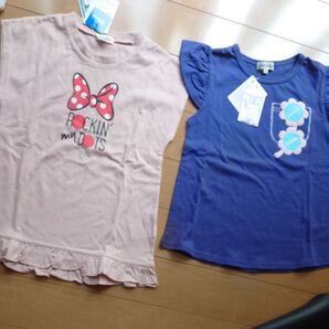 キッズ タンクトップ トップス シューラルー 120 セット ピンク ブルー ミニー
