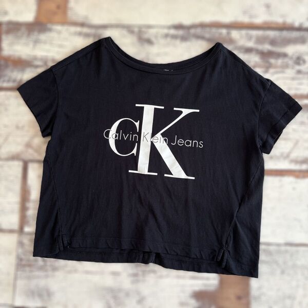 Calvin Klein Jeans クロップド丈 Tシャツ xs