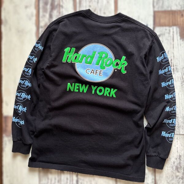 Hard Rock CAFE NEW YORK ロングTシャツ USA製 Mサイズ