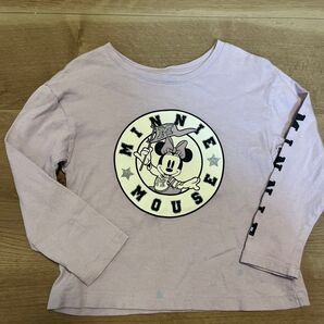 GAP ミニーマウス シルバーラメ 薄手ロンT 100