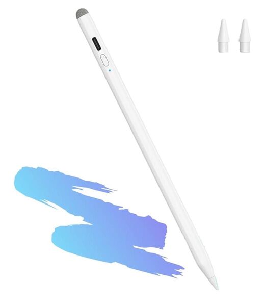 タッチペン iPad用ペンシル 【傾き感知誤作動防止】 ホワイト 傾き感知 ipad ペンシル