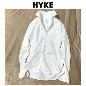 美品【HYKE】長袖シャツ 厚地コットン100% ハイク