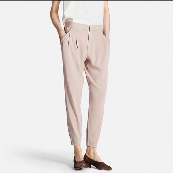 《最終値下げ》【美品】UNIQLO ドレープジョガーパンツ XS beige ピンクベージュ