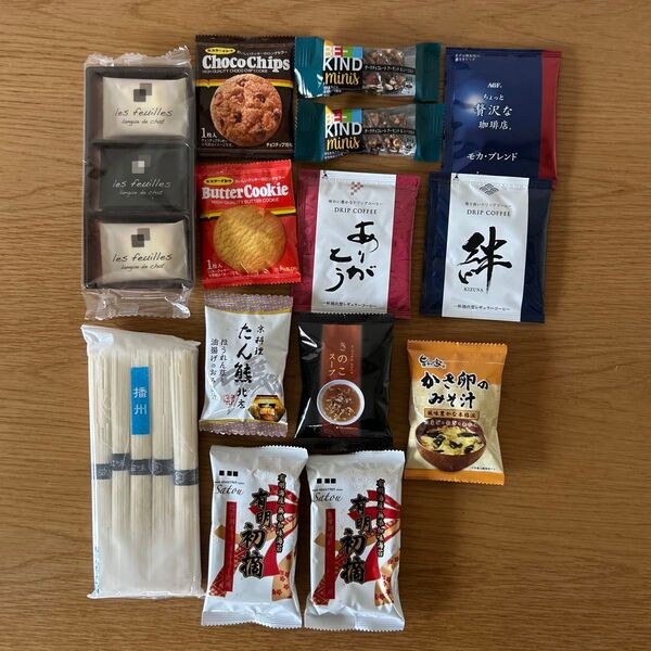 ③ 【セット】【食品詰め合わせセット 】【まとめ売り】そうめん スープ みそ汁 おやつ のり コーヒー クッキー