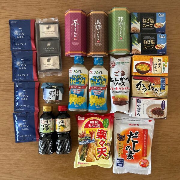 ③ 【セット】【食品詰め合わせ 】【まとめ売り】【ギフト解体】キャノラー油 かりんとう 焼き菓子 コーヒー とんかつソース