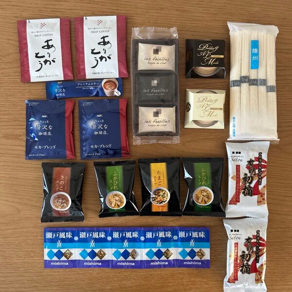 ⑤ 【セット】【食品まとめ売り】【食品詰め合わせ】【ギフト解体】【プリンあり】【そうめんあり】